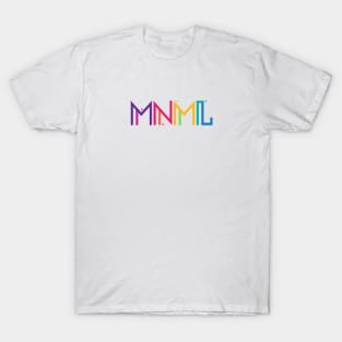 Minimal Type (Colorful) Typography - Design T-Shirt